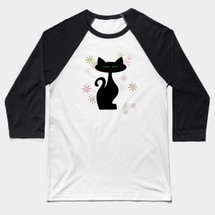 Modern cat Baseball T-Shirt